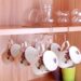 Portabicchieri In Acciaio Inossidabile, Supporto Verticale Per Tazze Da Caffè, Dimensioni 19x19x17 Cm, Nero, Organizer Per Cucina